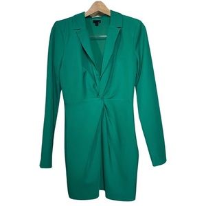 NBD Kelly Green Long Sleeve Blazer Dress